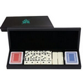 Alex Navarre 28pc domino Set w/2 Decks of Cards Wood